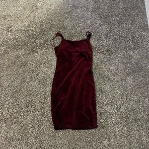 Maroon Velvet Mini dress